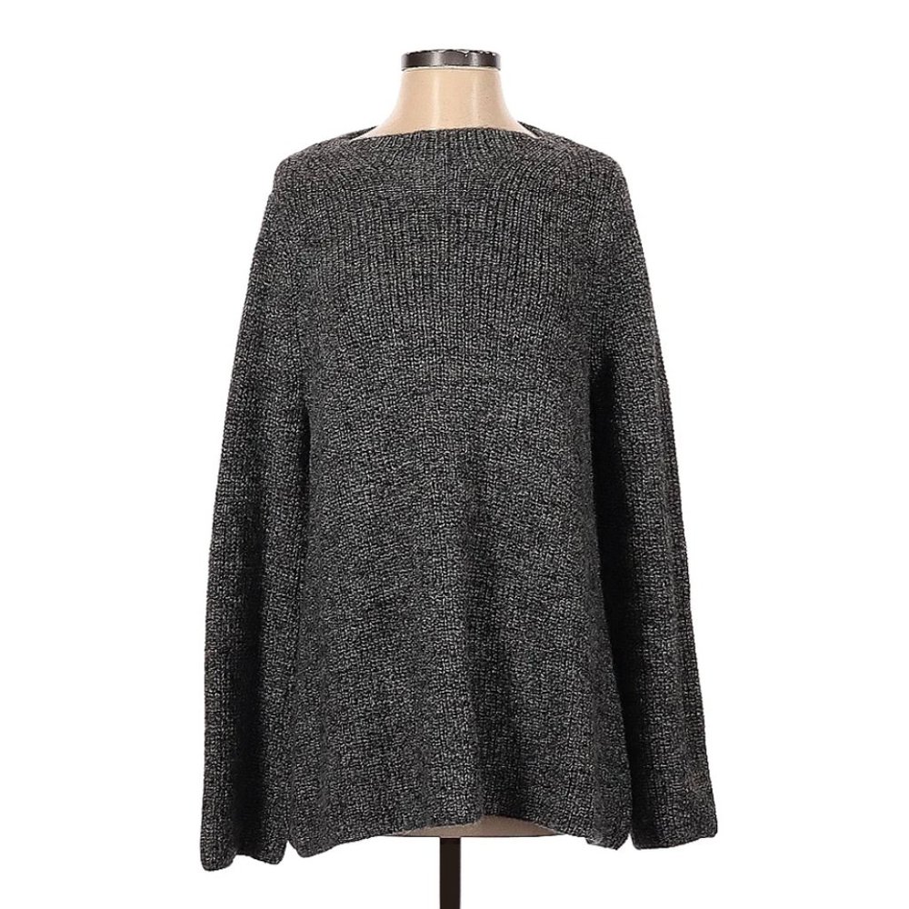 Reformation Babet Sweater Black Melange 100% Alpaca Size S